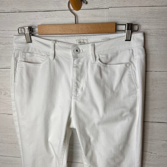 J Jill Jeans Womens Size 6 White Authentic Fit Slim Ankle Denim Cotton Stretch - Picture 6 of 16